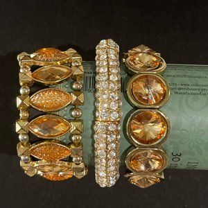 NWOT 3 bracelet gold color bundle